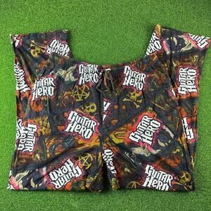 Vintage Guitar Hero Mens AOP Video Game Activision Lounge Pajama Pants Sz L
